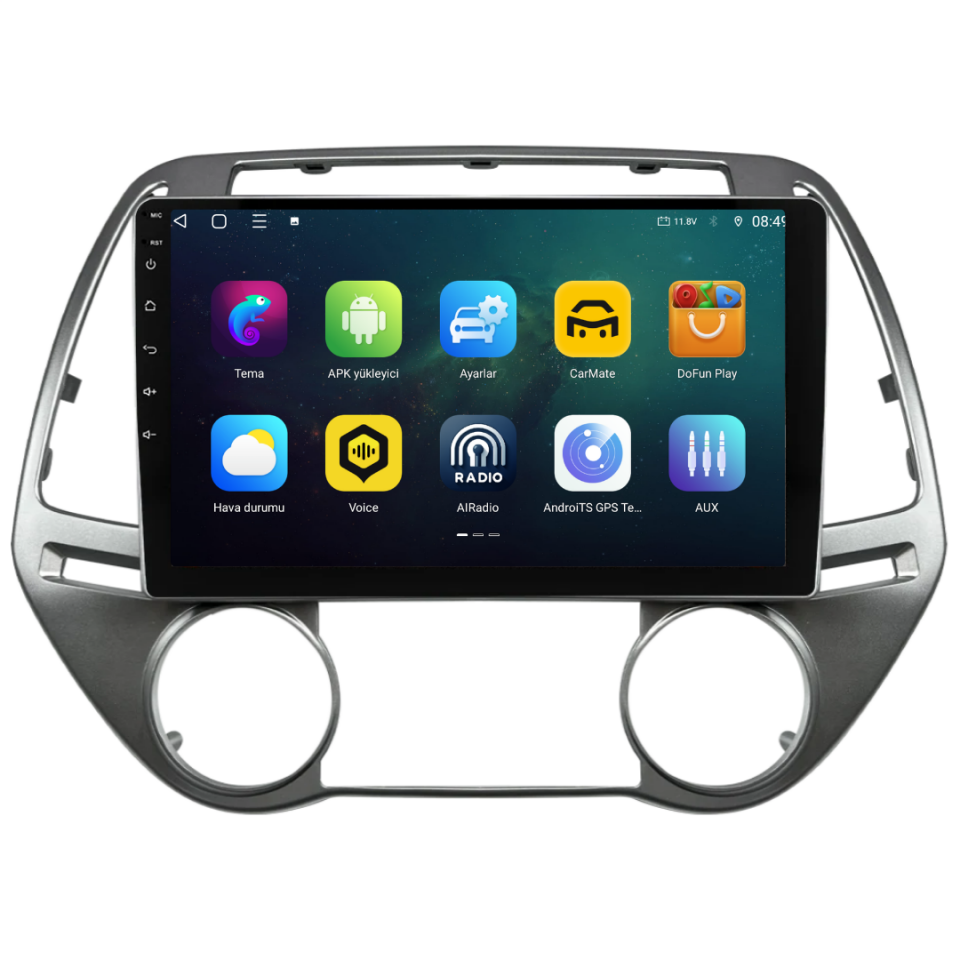Hyundai I20 Android Multimedya Sistemi 2008-2012 6 GB RAM / 128 GB Hafıza / 8 Çekirdek