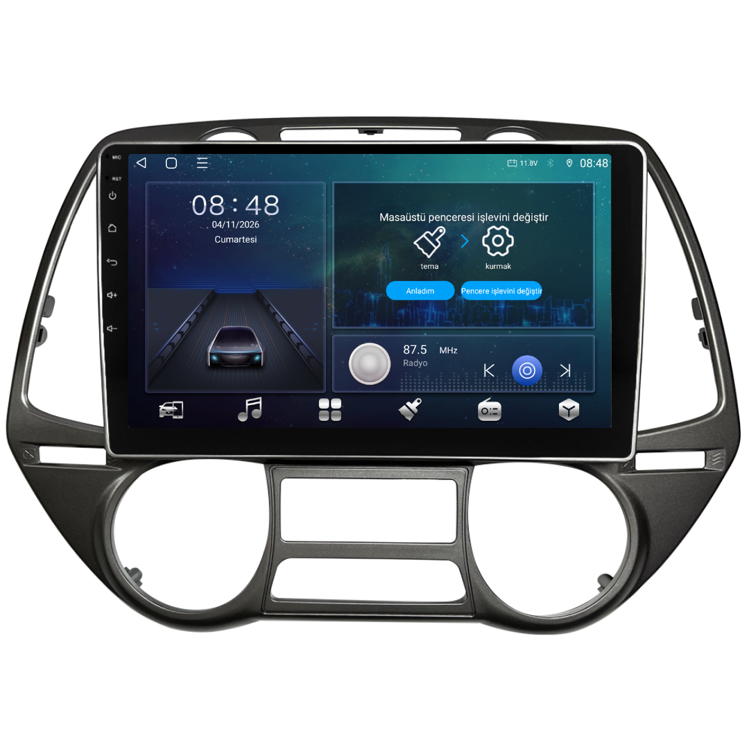 Hyundai I20 Troy Digital Klima Android Multimedya Sistemi 6 GB RAM / 128 GB Hafıza / 8 Çekirdek