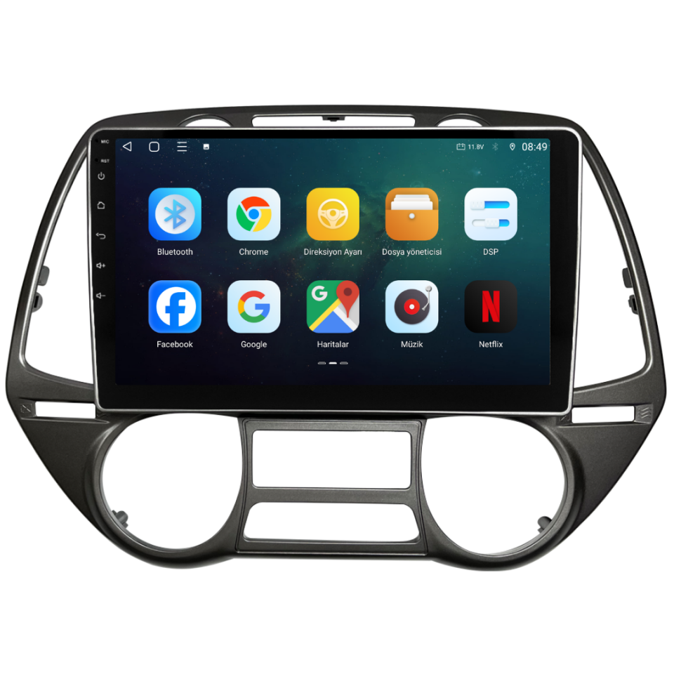 Hyundai I20 Troy Digital Klima Android Multimedya Sistemi 6 GB RAM / 128 GB Hafıza / 8 Çekirdek