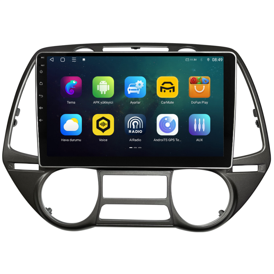 Hyundai I20 Troy Digital Klima Android Multimedya Sistemi 6 GB RAM / 128 GB Hafıza / 8 Çekirdek