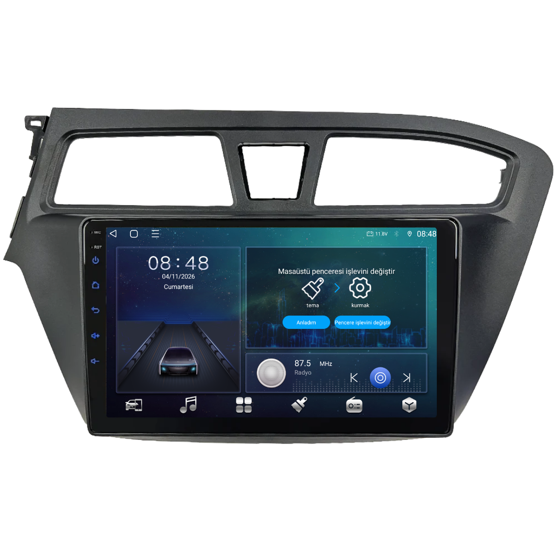 Hyundai I20 Android Multimedya Sistemi 2015-2017 6 GB RAM / 128 GB Hafıza / 8 Çekirdek
