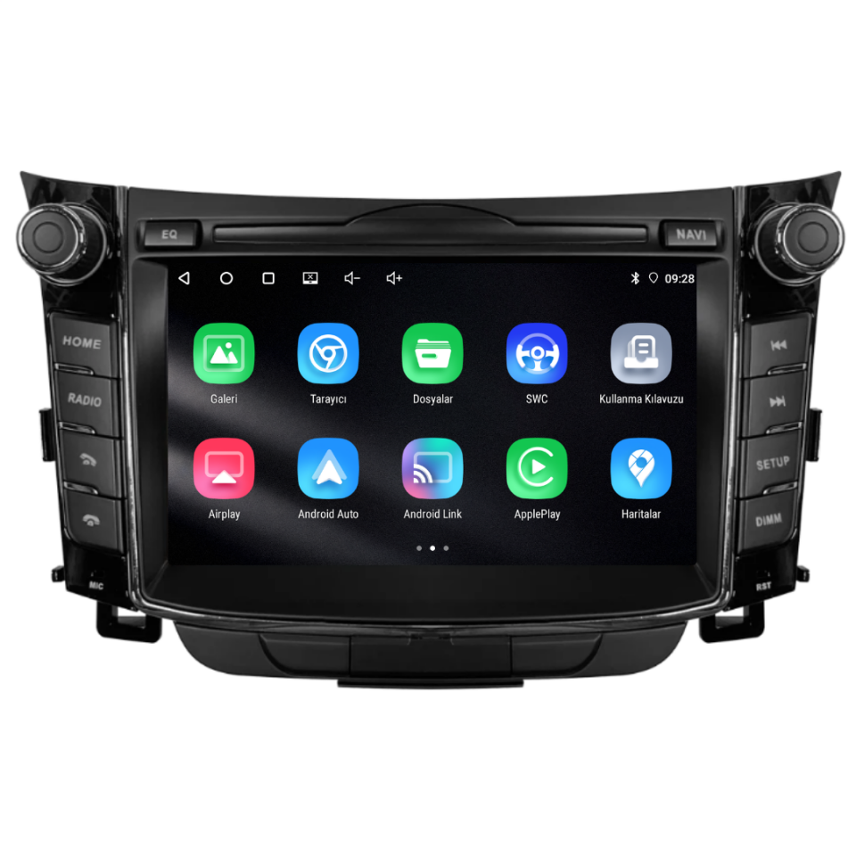 Hyundai i30 Android Multimedya Sistemi 2012-2016 4 Gb Ram 64 Gb Hafızalı