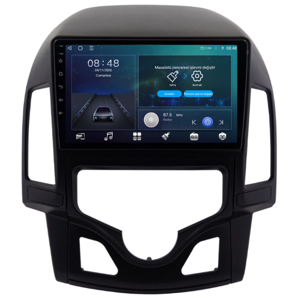 Hyundai i30 Android Multimedya Sistemi 2008-2011 6 GB RAM / 128 GB Hafıza / 8 Çekirdek