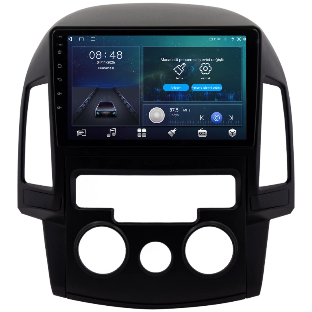Hyundai i30 Android Multimedya Sistemi 2008-2011 6 GB RAM / 128 GB Hafıza / 8 Çekirdek