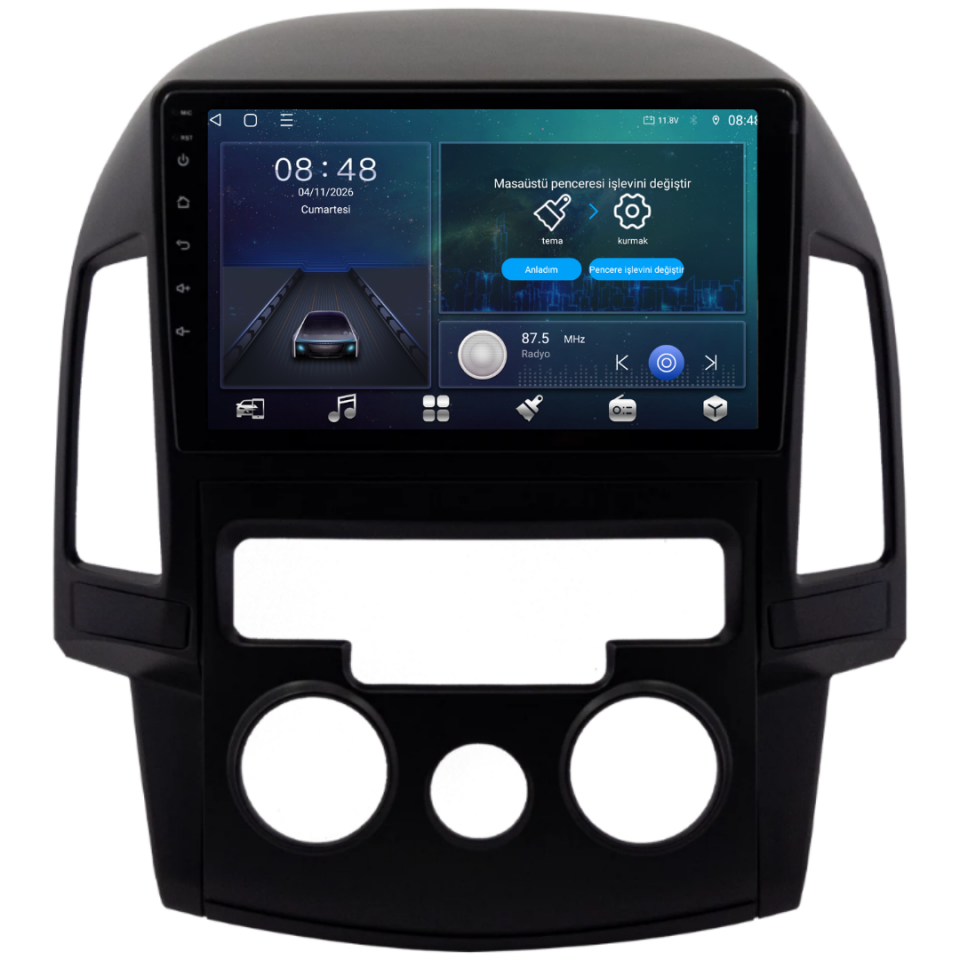 Hyundai i30 Android Multimedya Sistemi 2008-2011 6 GB RAM / 128 GB Hafıza / 8 Çekirdek