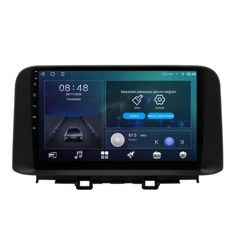 Hyundai Kona Android Multimedya Sistemi 2018-2022 6 GB RAM / 128 GB Hafıza / 8 Çekirdek