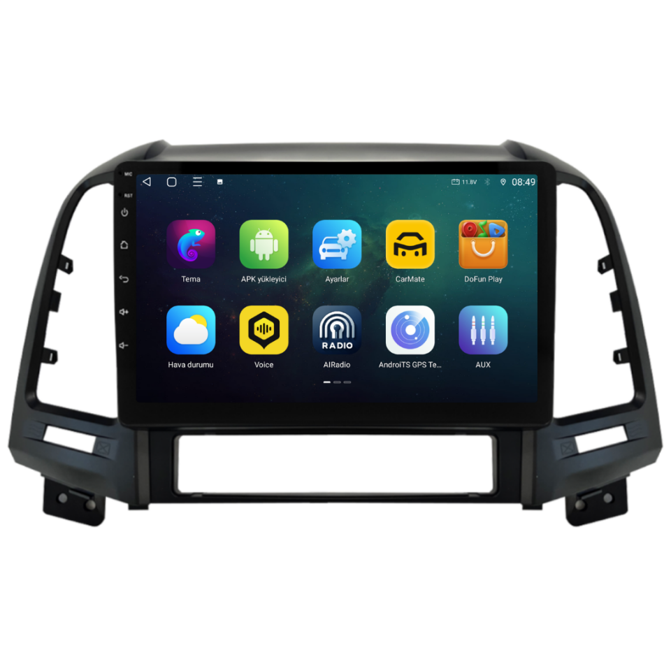 Hyundai Santa Fe Android Multimedya Sistemi 2006-2012 6 GB RAM / 128 GB Hafıza / 8 Çekirdek