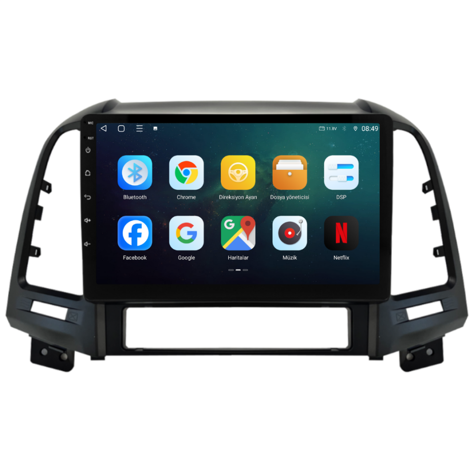 Hyundai Santa Fe Android Multimedya Sistemi 2006-2012 6 GB RAM / 128 GB Hafıza / 8 Çekirdek