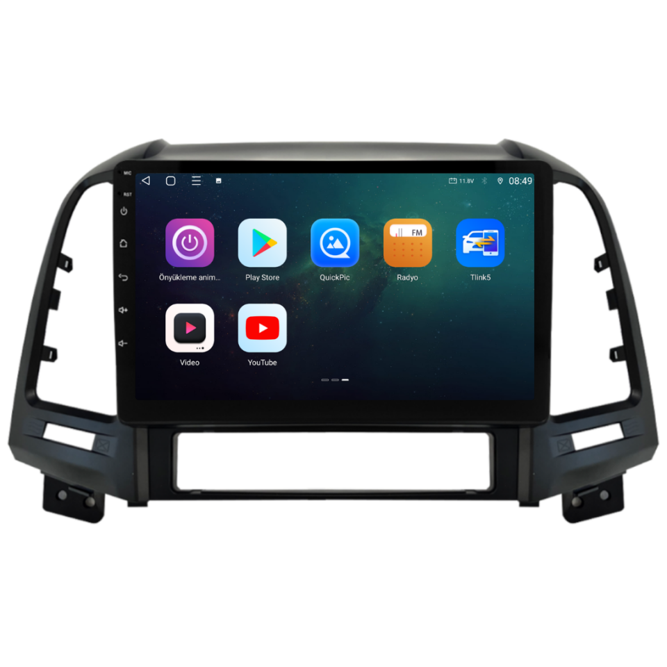 Hyundai Santa Fe Android Multimedya Sistemi 2006-2012 6 GB RAM / 128 GB Hafıza / 8 Çekirdek