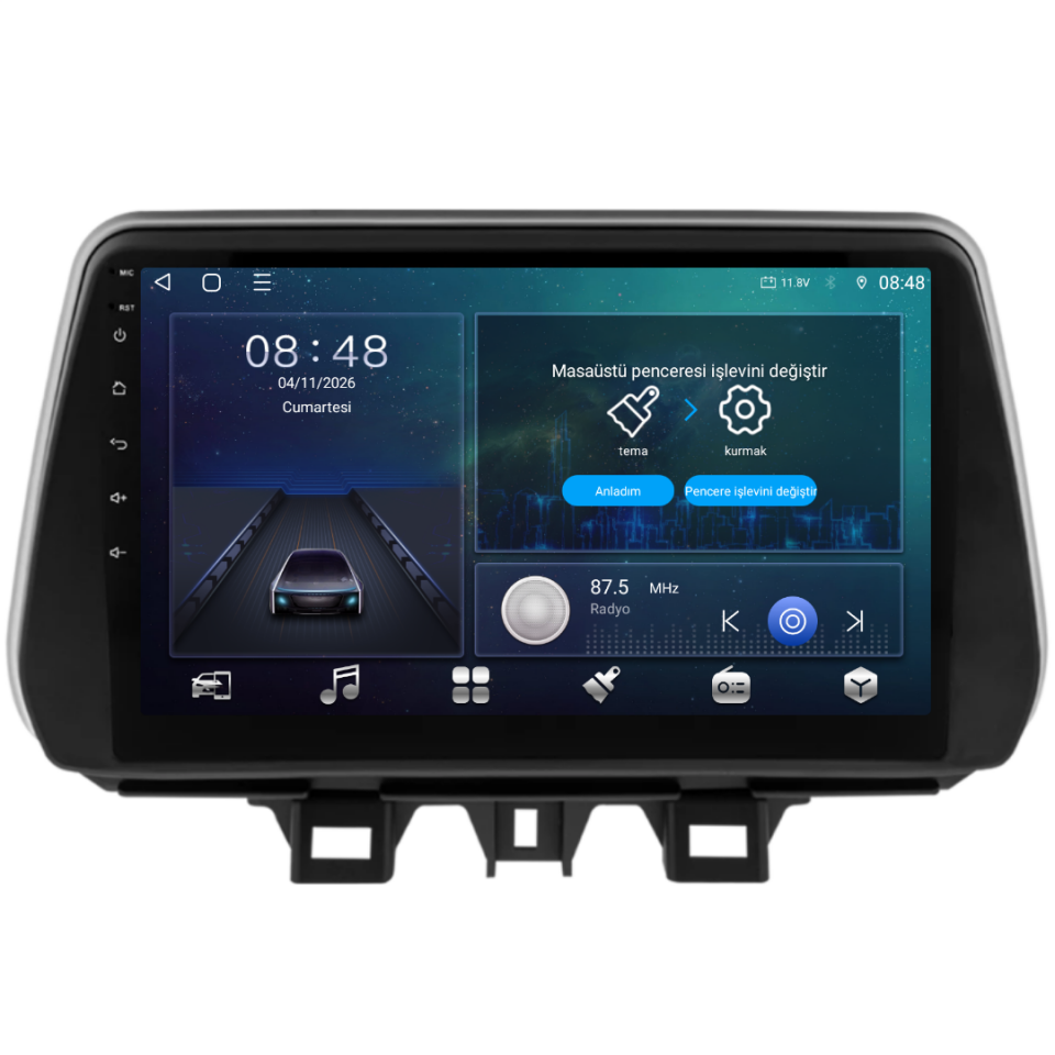 Hyundai Tucson Android Multimedya Sistemi 2018-2020 6 GB RAM / 128 GB Hafıza / 8 Çekirdek