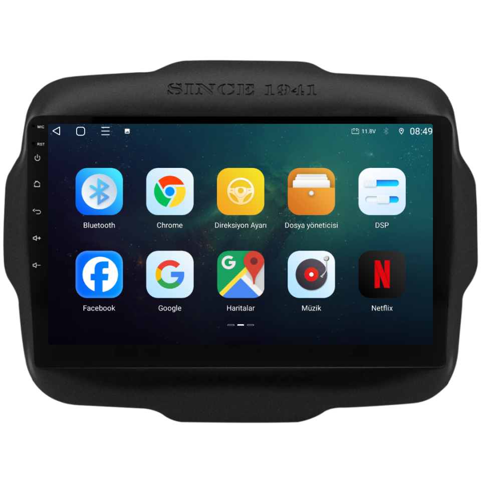 Jeep Renegade Android Multimedya Sistemi 2014-2023 6 GB RAM / 128 GB Hafıza / 8 Çekirdek