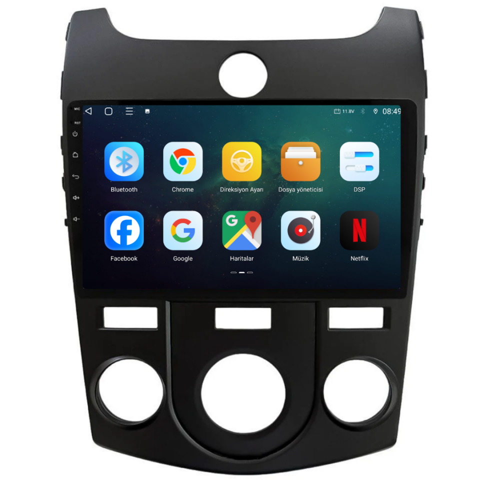 Kia Cerato Android Multimedya Sistemi2010-2012 Analog Klima 6 GB RAM / 128 GB Hafıza / 8 Çekirdek