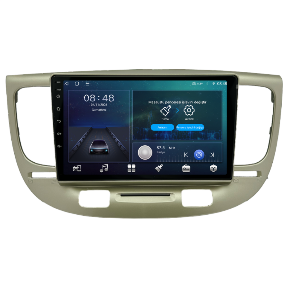 Kia Rio Android Multimedya Sistemi 2006-2011 6 GB RAM / 128 GB Hafıza / 8 Çekirdek