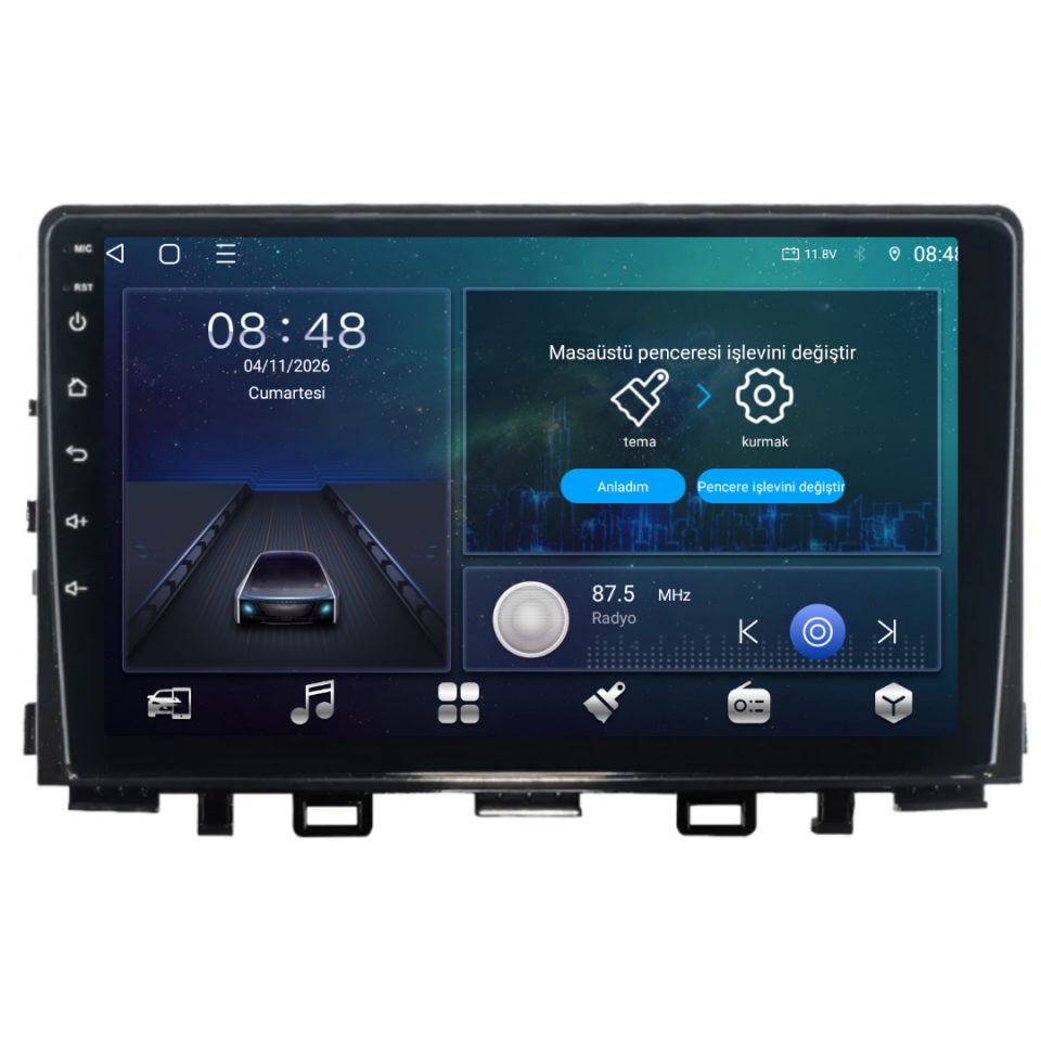 Kia Rio Android Multimedya Sistemi 2017-2024  6 GB RAM / 128 GB Hafıza / 8 Çekirdek