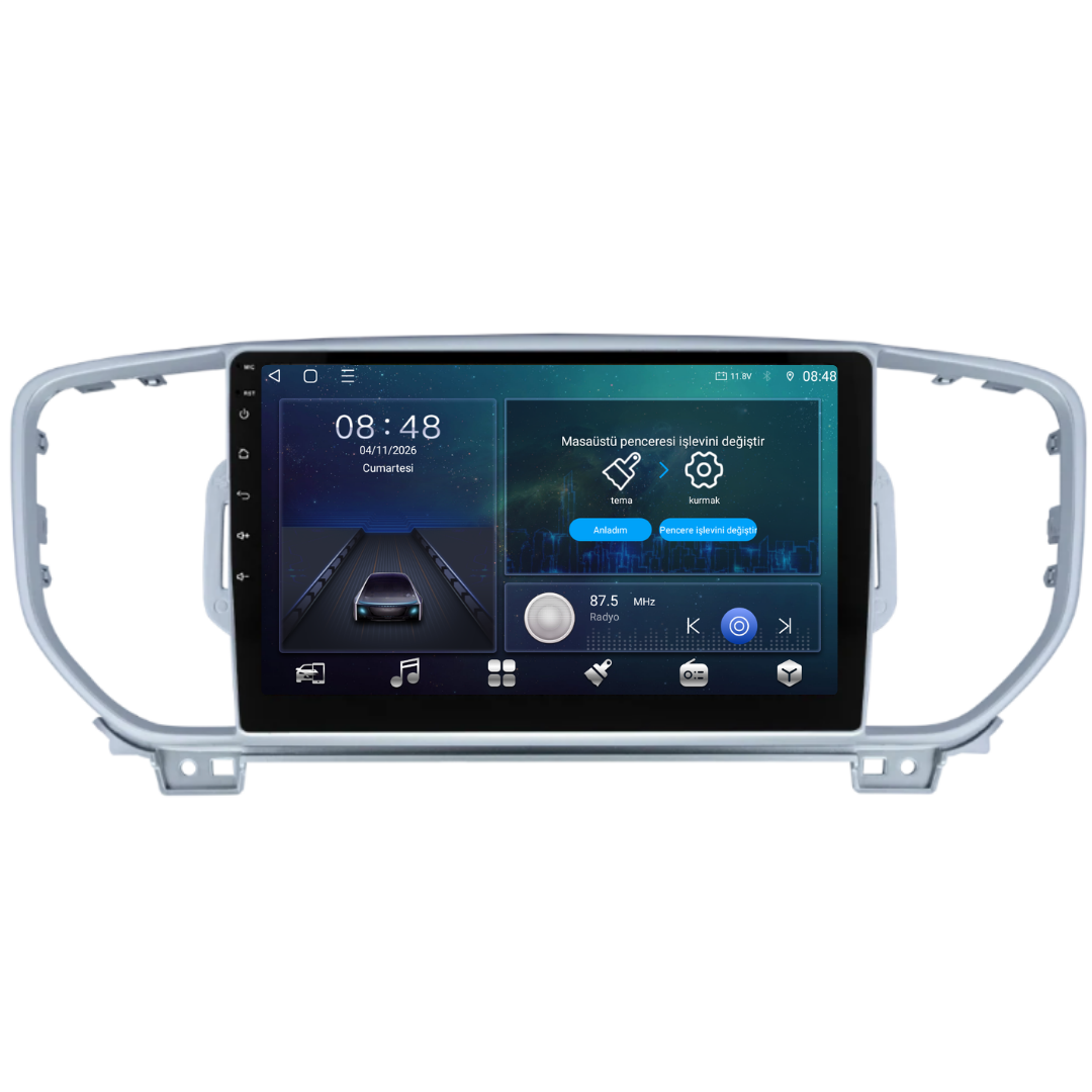 Kia Sportage Android Multimedya Sistemi 2016-2018 6 GB RAM / 128 GB Hafıza / 8 Çekirdek