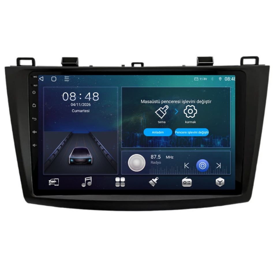 Mazda 3 Android Multimedya Sistemi 6 GB RAM / 128 GB Hafıza / 8 Çekirdek