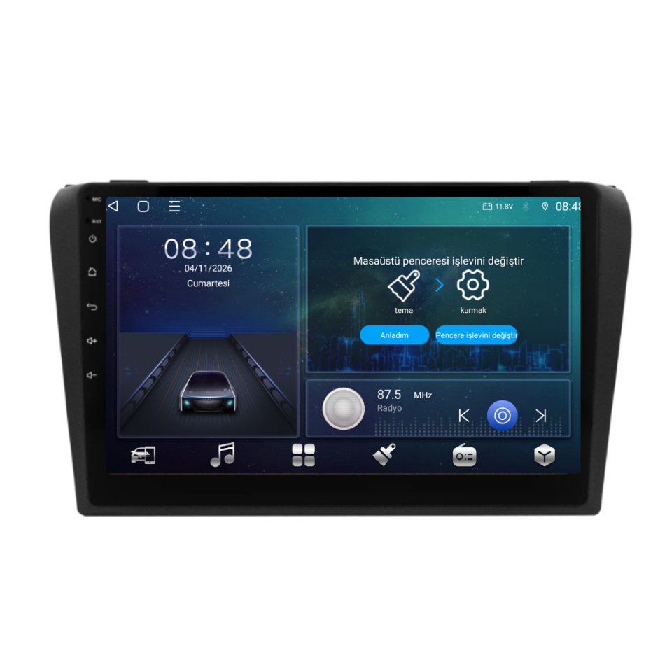 Mazda 3 Android Multimedya Sistemi 2004-2009 6 GB RAM / 128 GB Hafıza / 8 Çekirdek