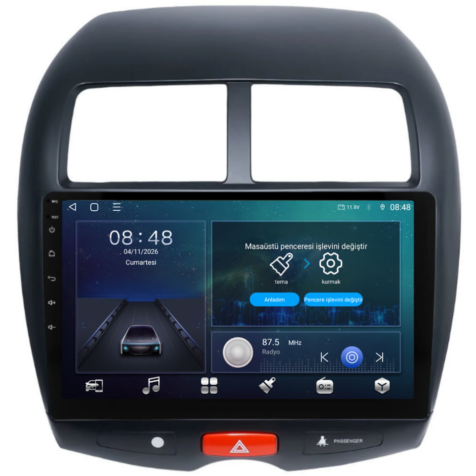 Mitsubishi ASX Android Multimedya Sistemi 2011-2016 6 GB RAM / 128 GB Hafıza / 8 Çekirdek