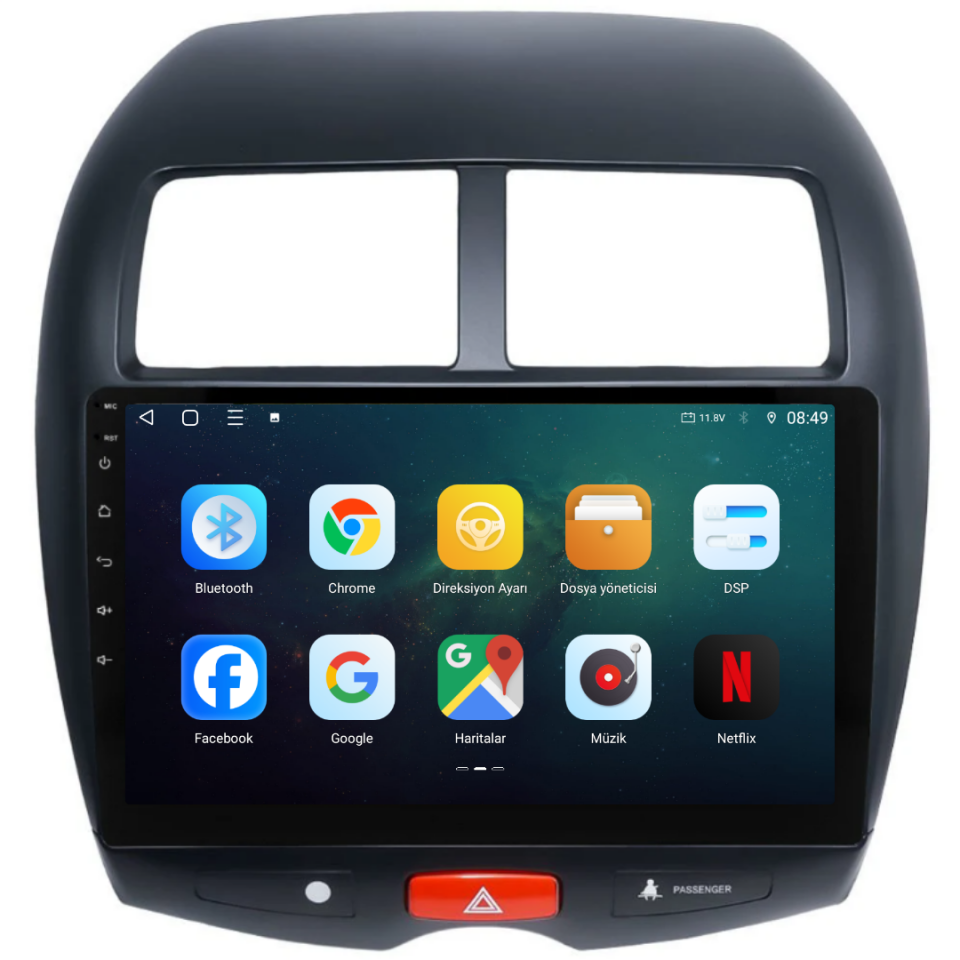 Mitsubishi ASX Android Multimedya Sistemi 2011-2016 6 GB RAM / 128 GB Hafıza / 8 Çekirdek