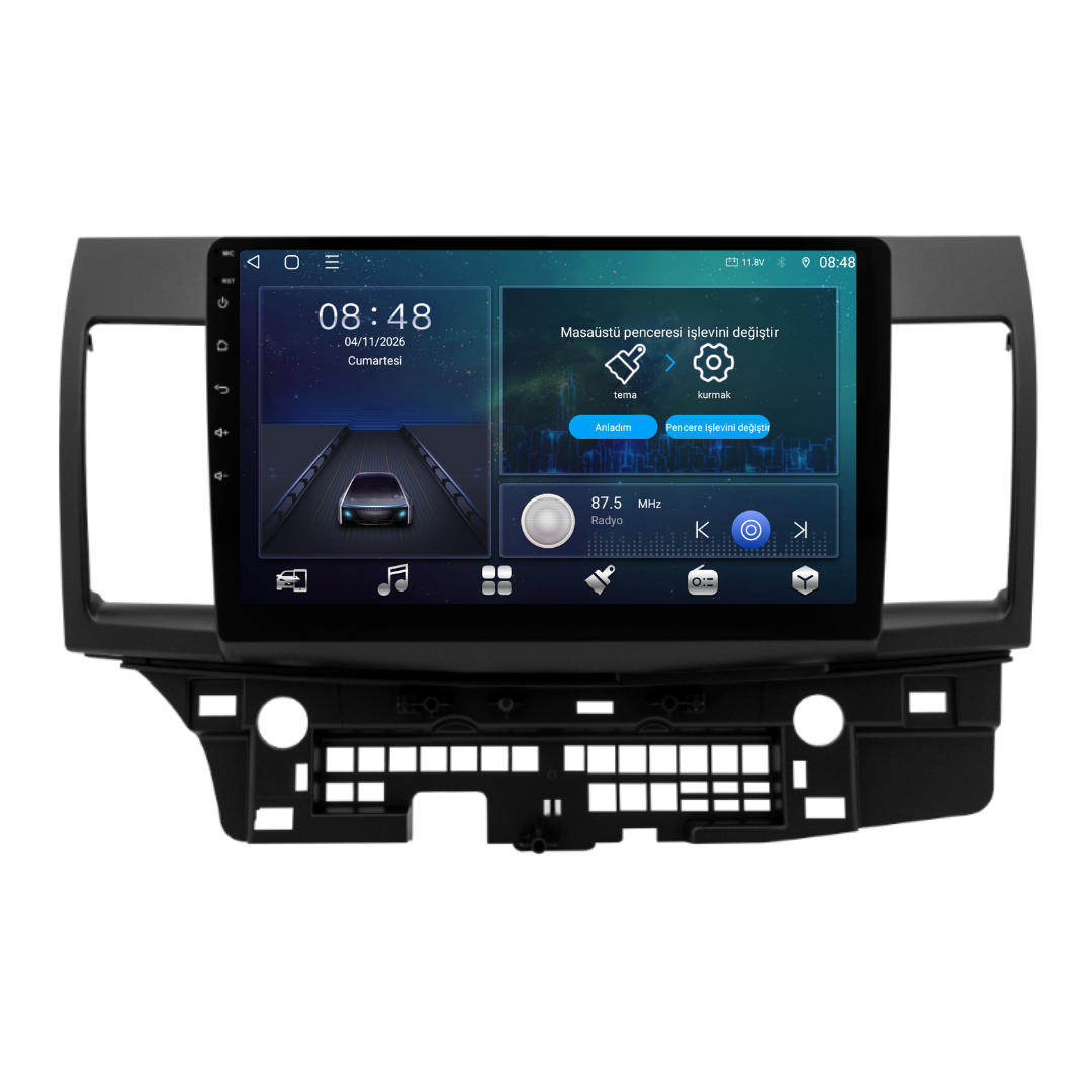 Mitsubishi Lancer Android Multimedya Sistemi 2008-2019 6 GB RAM / 128 GB Hafıza / 8 Çekirdek