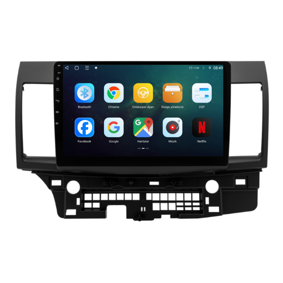 Mitsubishi Lancer Android Multimedya Sistemi 2008-2019 6 GB RAM / 128 GB Hafıza / 8 Çekirdek