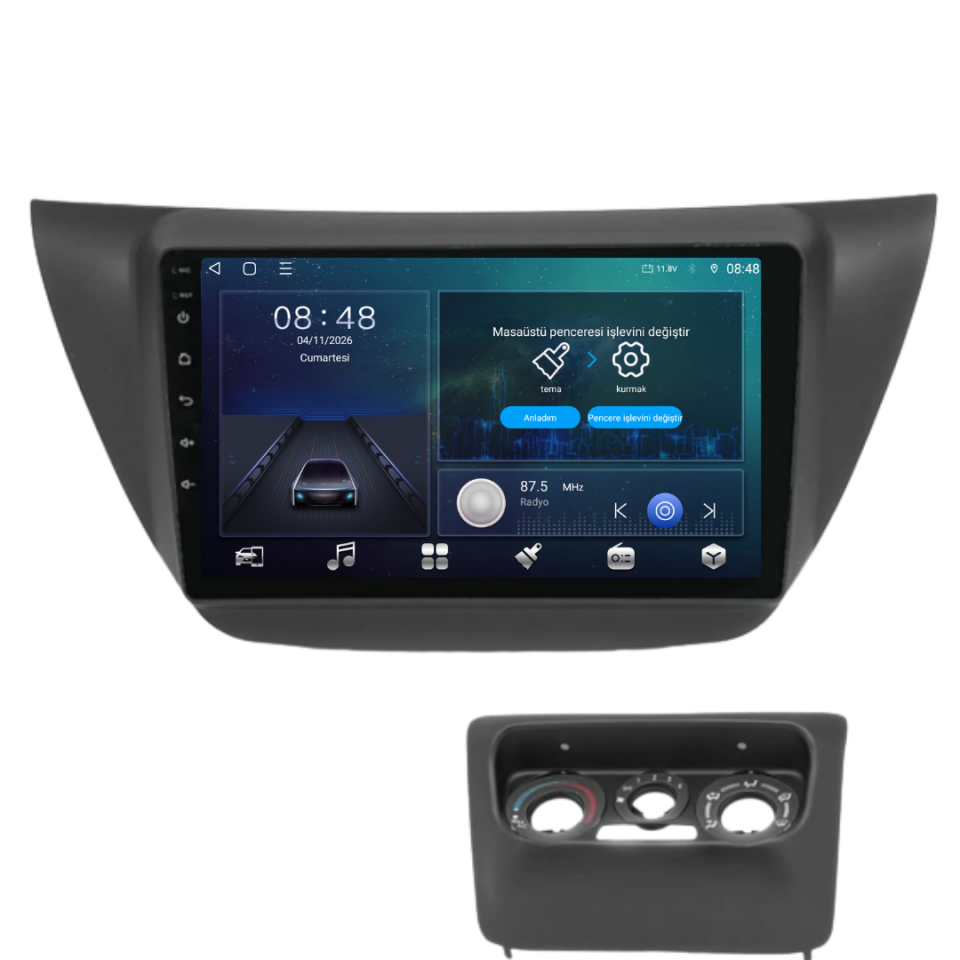 Mitsubishi Lancer Android Multimedya Sistemi 2004-2008 6 GB RAM / 128 GB Hafıza / 8 Çekirdek