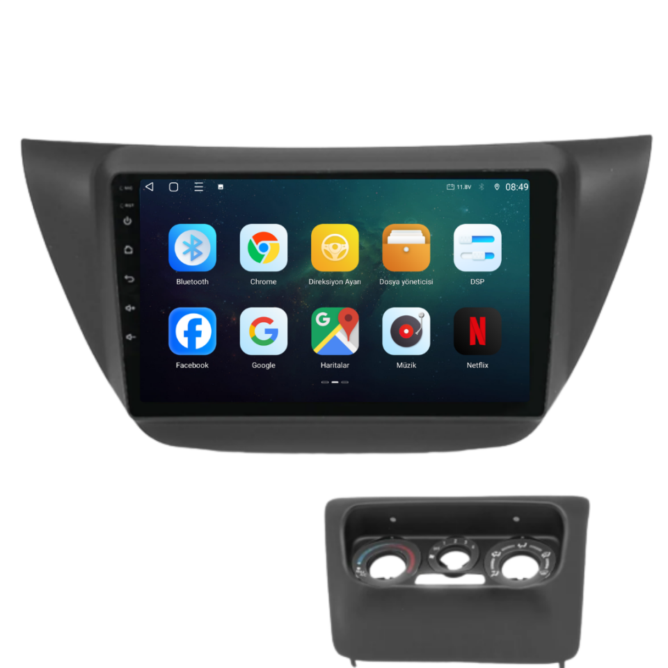 Mitsubishi Lancer Android Multimedya Sistemi 2004-2008 6 GB RAM / 128 GB Hafıza / 8 Çekirdek