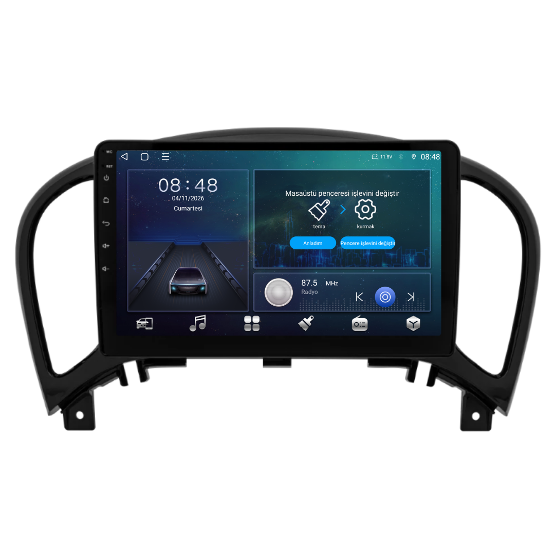 Nissan Juke Android Multimedya Sistemi 2010-2021 6 GB RAM / 128 GB Hafıza / 8 Çekirdek