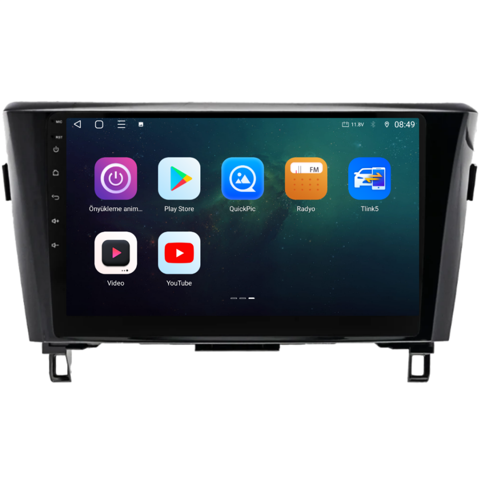 Nissan Qashqai Android Multimedya Sistemi 2014-2020 6 GB RAM / 128 GB Hafıza / 8 Çekirdek
