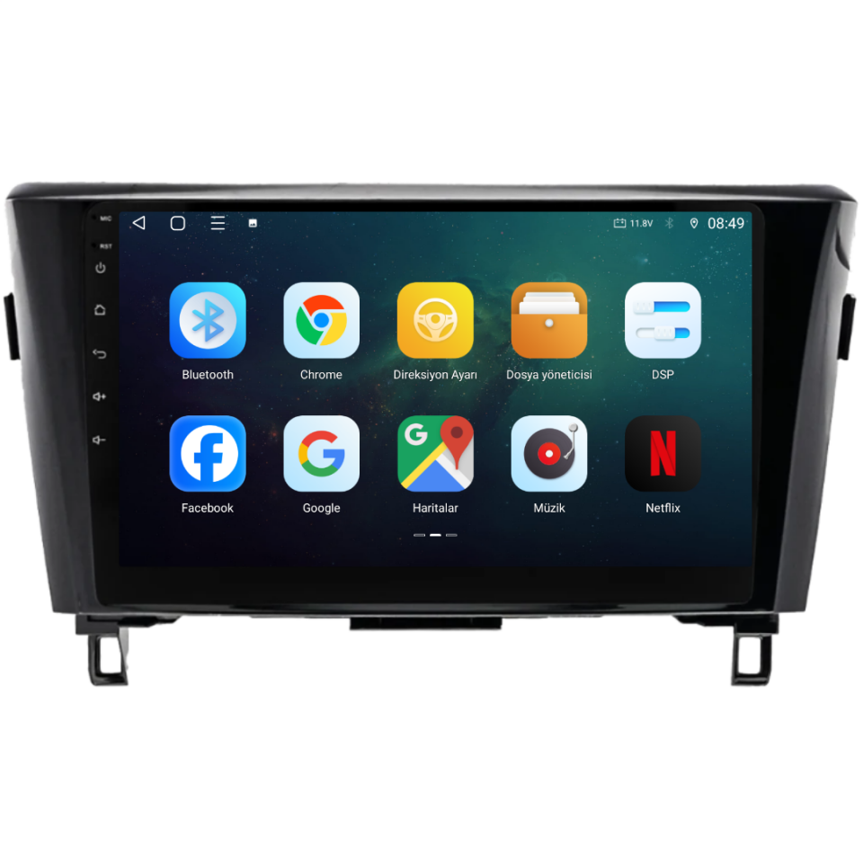 Nissan Qashqai Android Multimedya Sistemi 2014-2020 6 GB RAM / 128 GB Hafıza / 8 Çekirdek