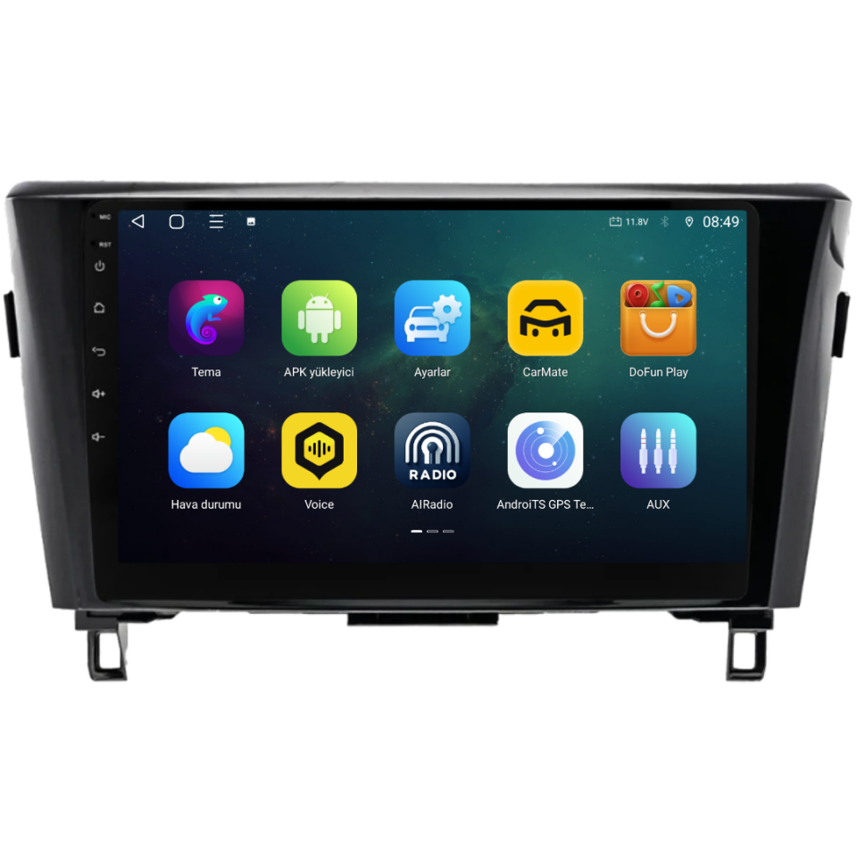 Nissan Qashqai Android Multimedya Sistemi 2014-2020 6 GB RAM / 128 GB Hafıza / 8 Çekirdek