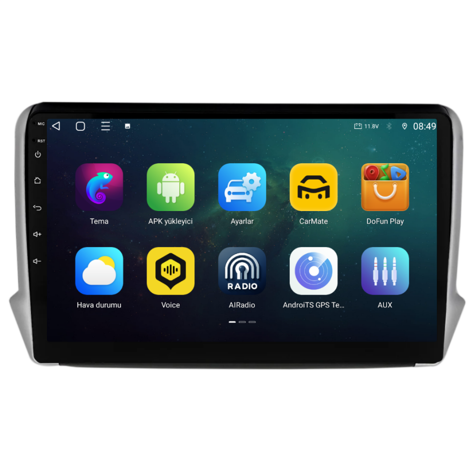 Peugeot 208 Android Multimedya Sistemi 2013-2021 6 GB RAM / 128 GB Hafıza / 8 Çekirdek