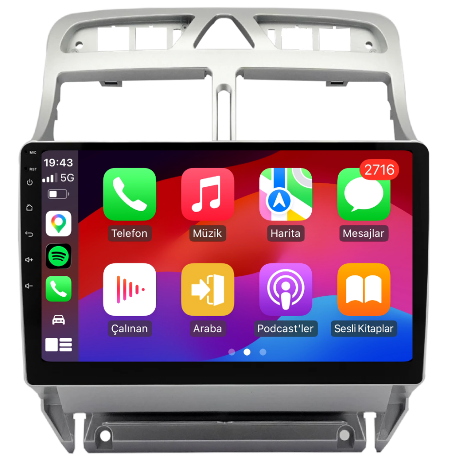 Peugeot 307 Android Multimedya Sistemi 2001-2008 6 GB RAM / 128 GB Hafıza / 8 Çekirdek