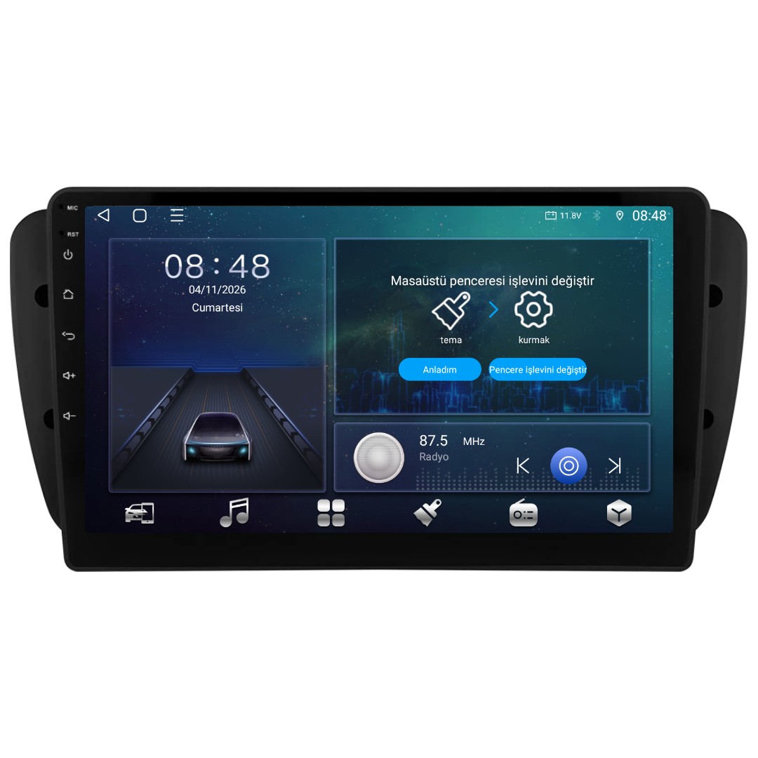 Seat Ibiza Android Multimedya Sistemi 2009-2012 6 GB RAM / 128 GB Hafıza / 8 Çekirdek
