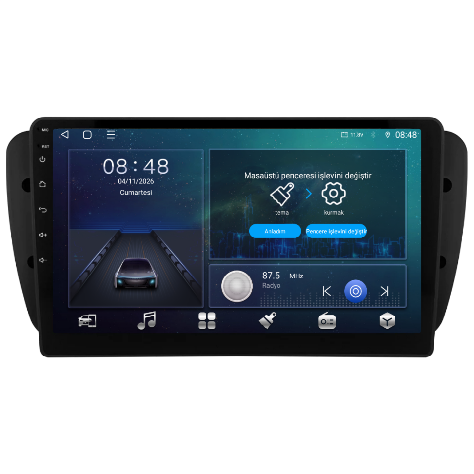Seat Ibiza Android Multimedya Sistemi 2009-2012 6 GB RAM / 128 GB Hafıza / 8 Çekirdek