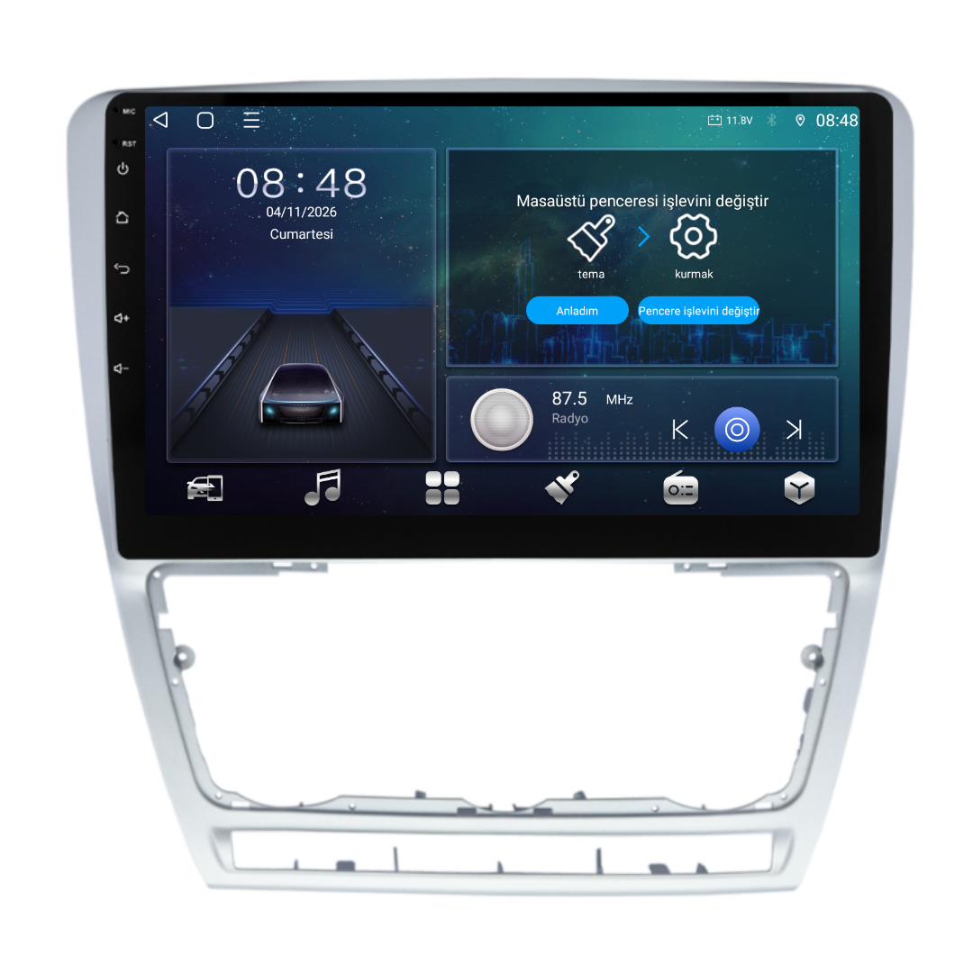 Skoda Octavia Android Multimedya Sistemi 2008-2012 6 GB RAM / 128 GB Hafıza / 8 Çekirdek