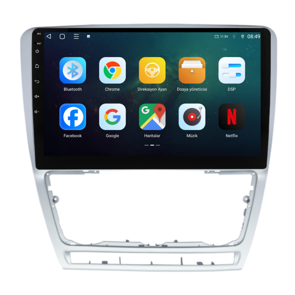 Skoda Octavia Android Multimedya Sistemi 2008-2012 6 GB RAM / 128 GB Hafıza / 8 Çekirdek