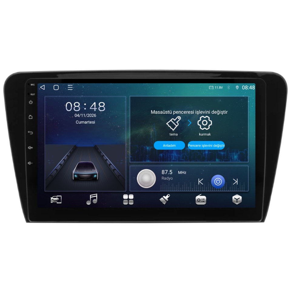 Skoda Octavia Android Multimedya Sistemi 2013-2017 6 GB RAM / 128 GB Hafıza / 8 Çekirdek