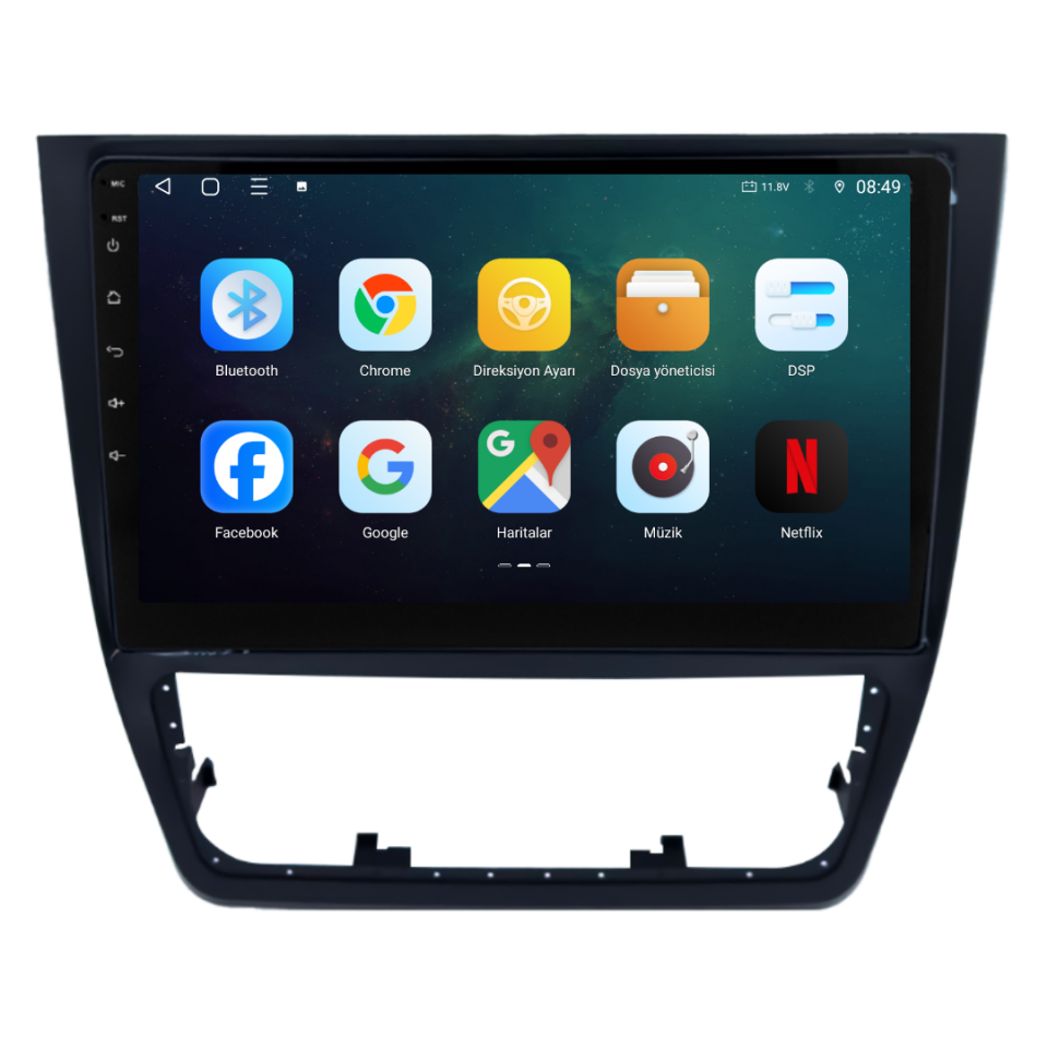 Skoda Yeti Android Multimedya Sistemi 2010-2017 6 GB RAM / 128 GB Hafıza / 8 Çekirdek