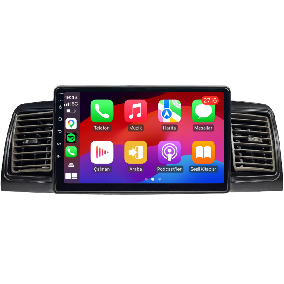 Toyota Corolla Android Multimedya Sistemi 2002-2006 6 GB RAM / 128 GB Hafıza / 8 Çekirdek