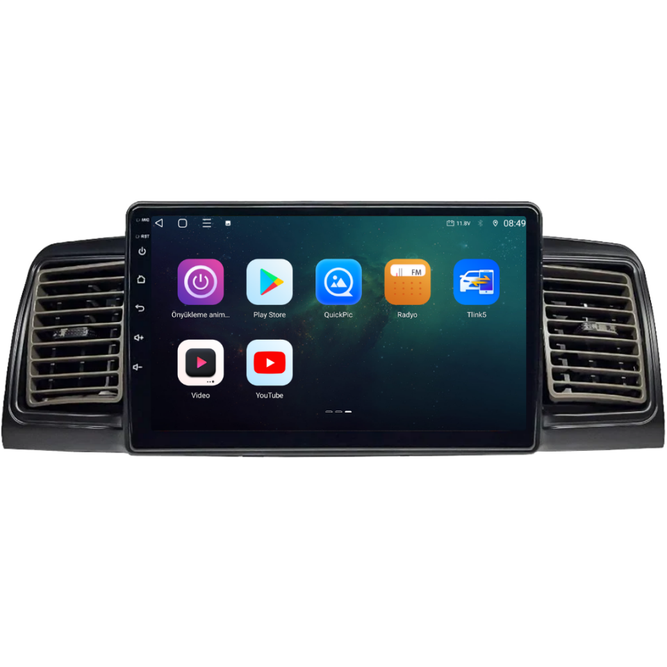 Toyota Corolla Android Multimedya Sistemi 2002-2006 6 GB RAM / 128 GB Hafıza / 8 Çekirdek