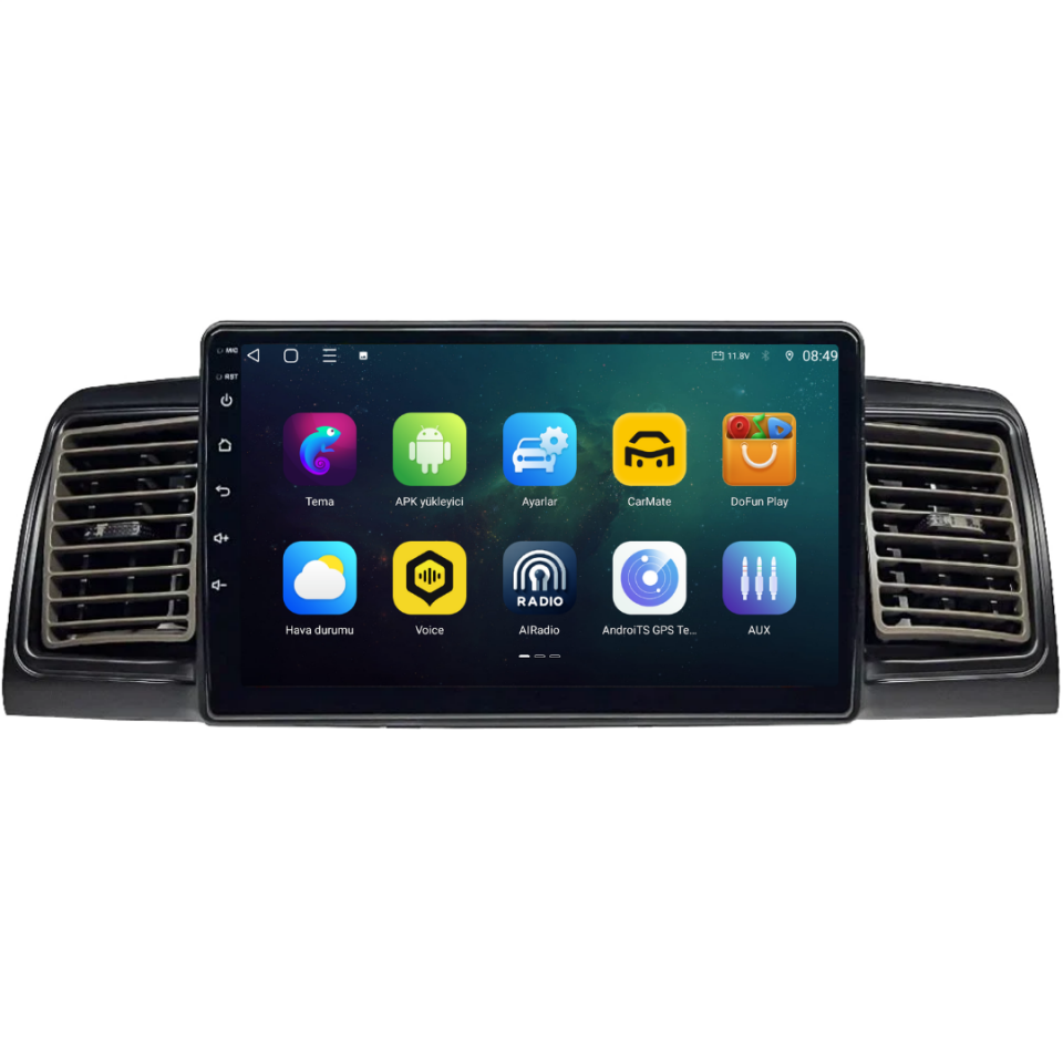 Toyota Corolla Android Multimedya Sistemi 2002-2006 6 GB RAM / 128 GB Hafıza / 8 Çekirdek