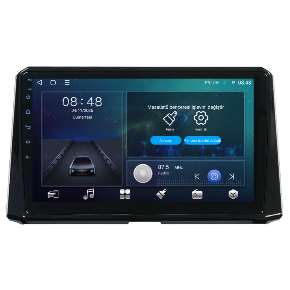 Toyota Corolla Android Multimedya Sistemi 2019-2024 6 GB RAM / 128 GB Hafıza / 8 Çekirdek