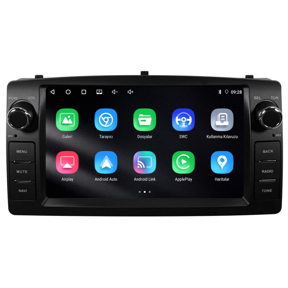 Toyota Corolla Android Multimedya Sistemi 2002-2006 4 GB RAM / 64 GB Hafıza / 4 Çekirdek
