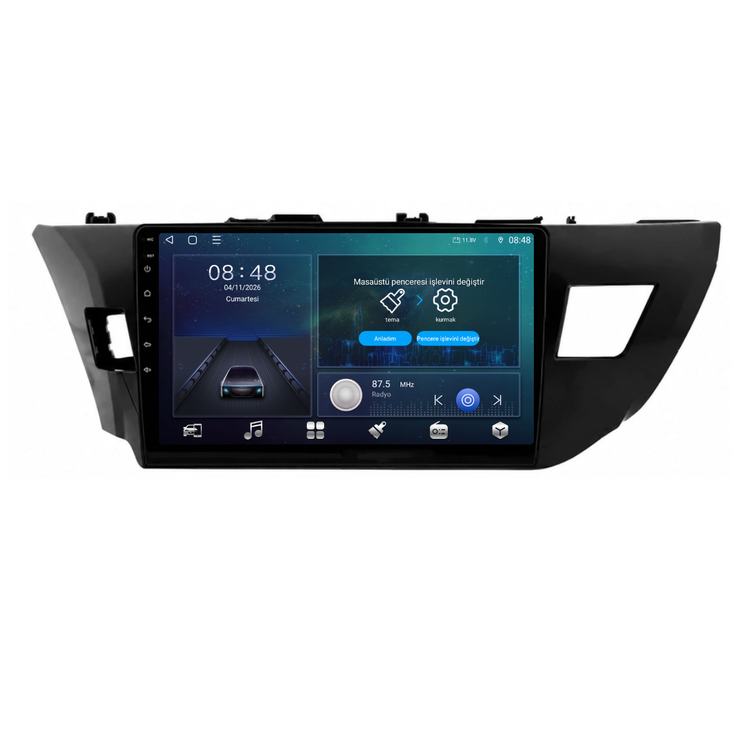 Toyota Corolla Android Multimedya Sistemi 2013-2015 6 GB RAM / 128 GB Hafıza / 8 Çekirdek