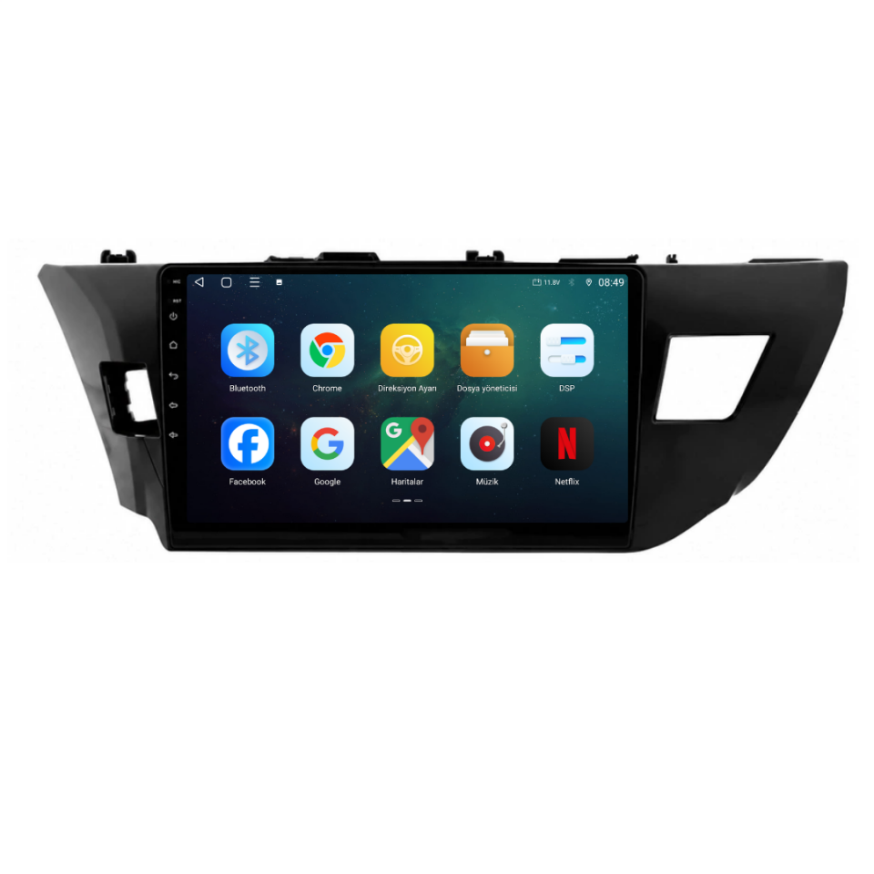 Toyota Corolla Android Multimedya Sistemi 2013-2015 6 GB RAM / 128 GB Hafıza / 8 Çekirdek