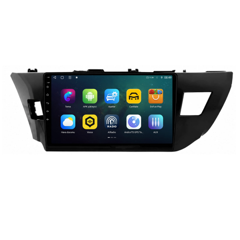 Toyota Corolla Android Multimedya Sistemi 2013-2015 6 GB RAM / 128 GB Hafıza / 8 Çekirdek