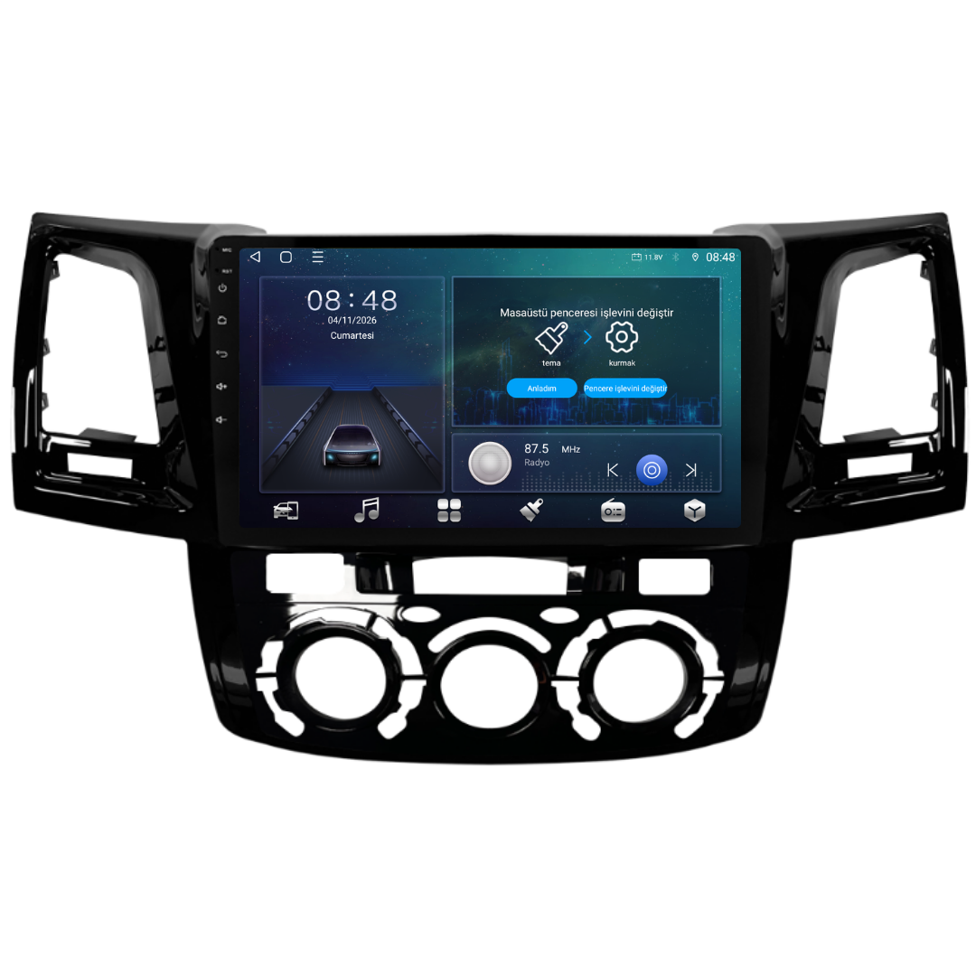 Toyota Hilux Android Multimedya Manuel Klima  2006-2014 6 GB RAM / 128 GB Hafıza / 8 Çekirdek