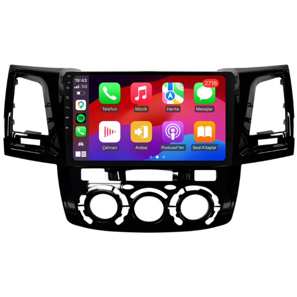 Toyota Hilux Android Multimedya Manuel Klima  2006-2014 6 GB RAM / 128 GB Hafıza / 8 Çekirdek