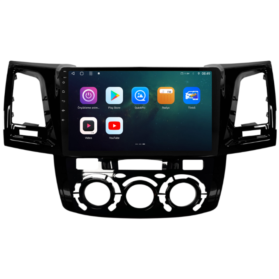 Toyota Hilux Android Multimedya Manuel Klima  2006-2014 6 GB RAM / 128 GB Hafıza / 8 Çekirdek